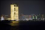 Abu Dhabi corniche at night
